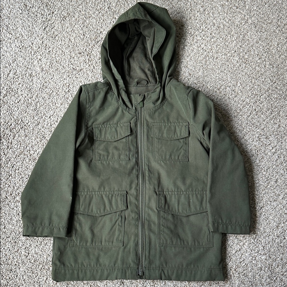 Old Navy Kids Olive Hooded Windbreaker - Raincoat
